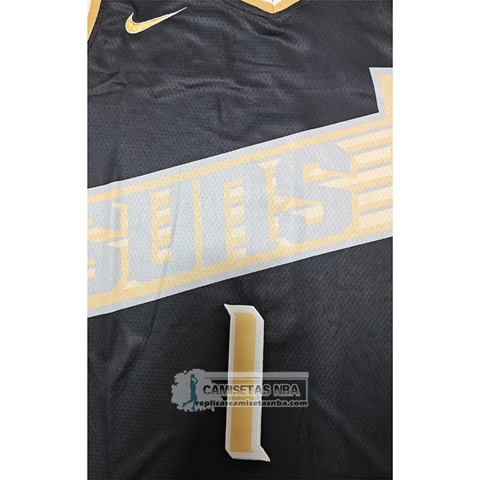 Camiseta Phoenix Suns Devin Booker NO 1 Select Series Oro Negro